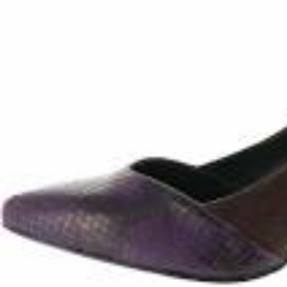 NWT LORI GOLDSTEIN KATE LEATHER COLOR BLOCK HEEL 8 - Picture 9 of 12